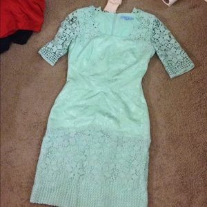 Mint crochet dress